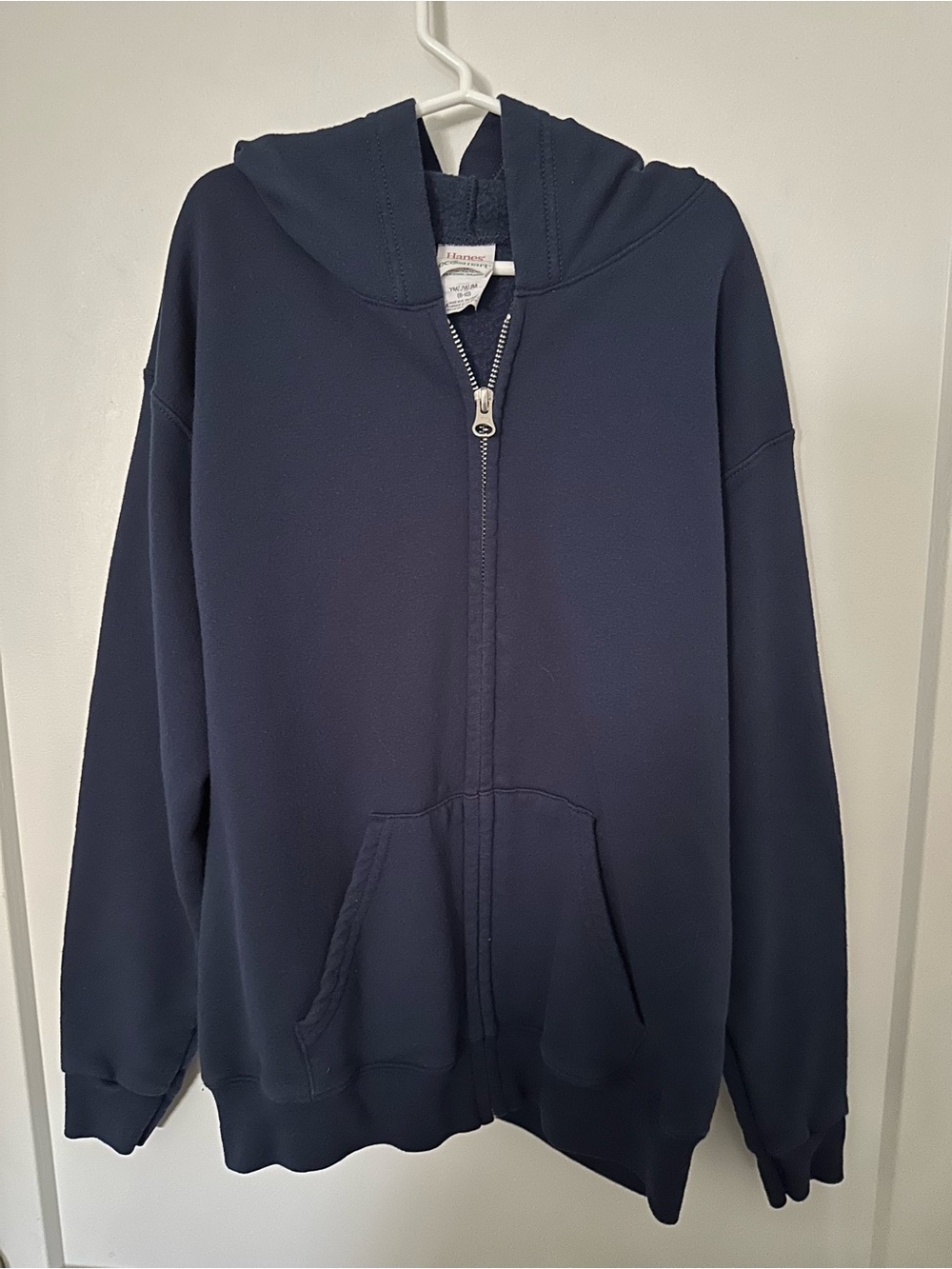 Hanes Navy Blue Zip-Up Hoodie